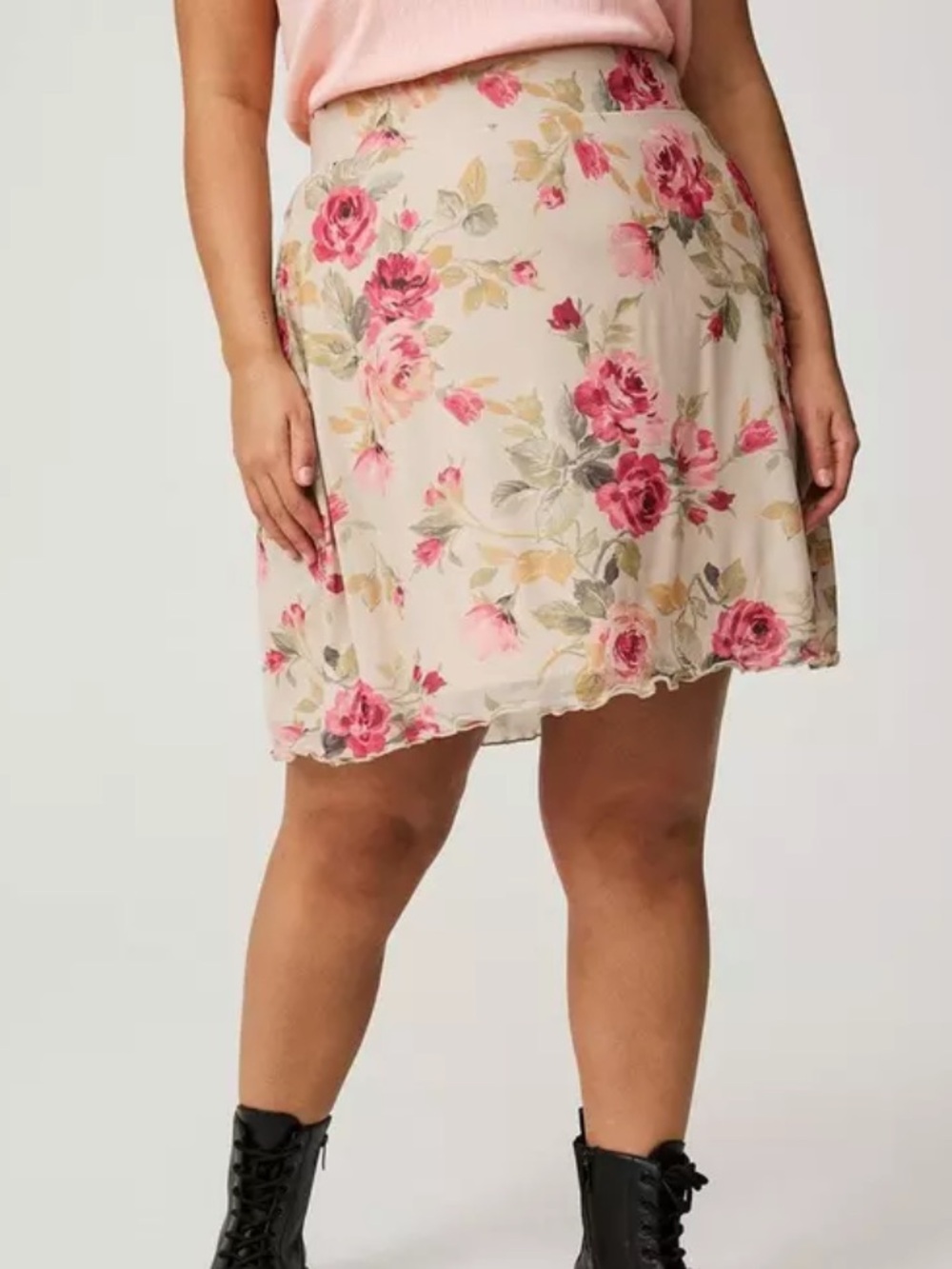 Torrid Floral Mesh Mini Skirt 1X NWT - Picture 3 of 6